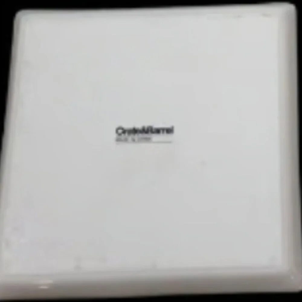Crate&Barrel Small Santa Cookie Plate with Reindeer